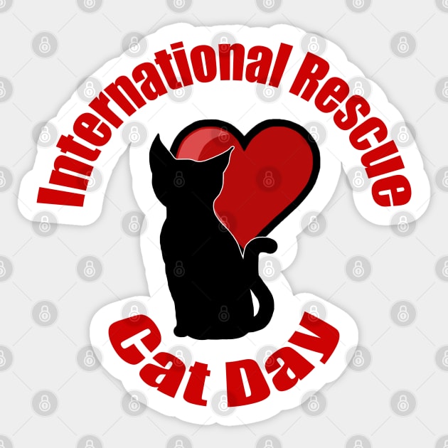 International Rescue Cat Day Sticker by BlakCircleGirl
